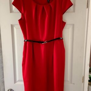 Dana Buchman Red Dress w/ Cap Sleeves NWOT